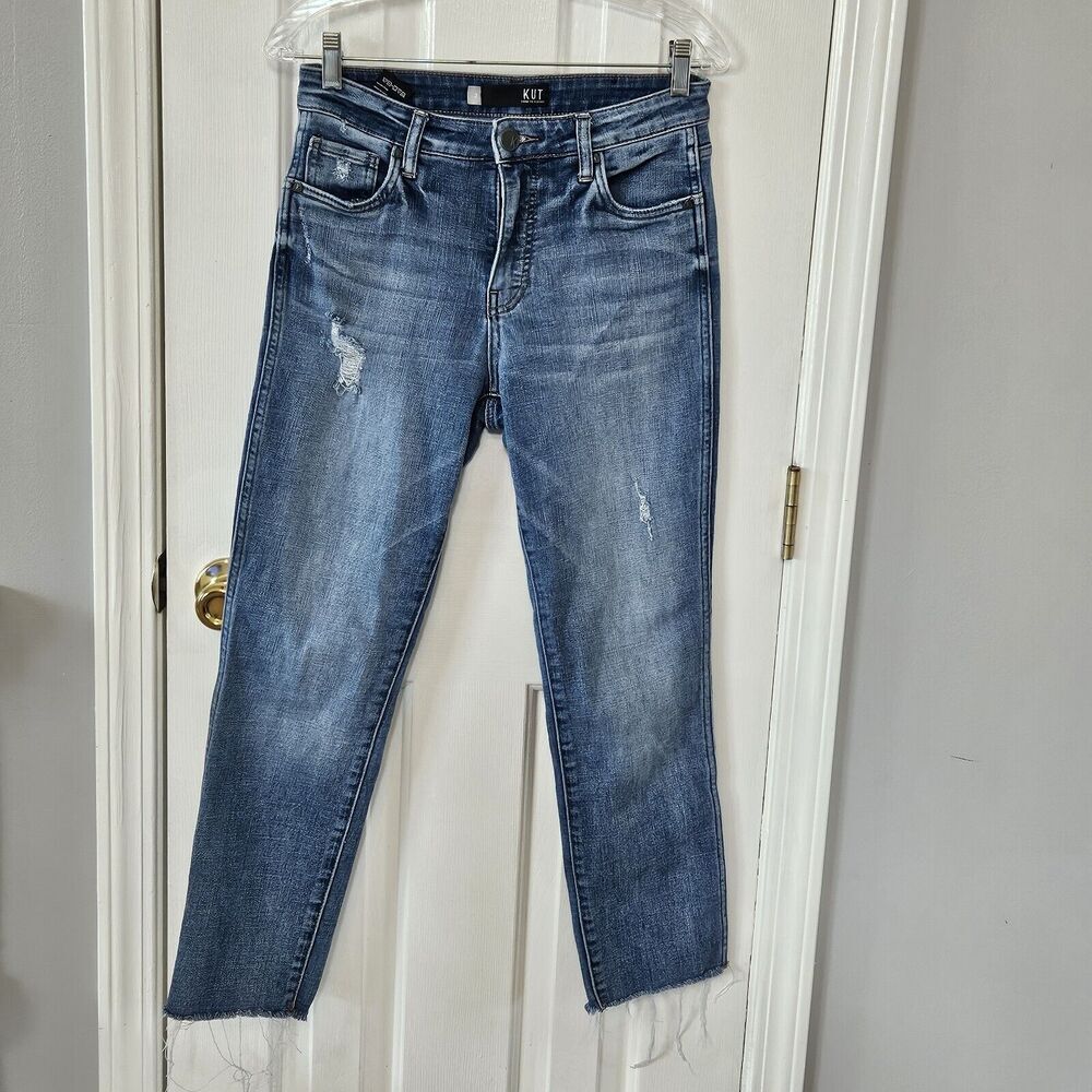 Women’s KUT From The Kloth  High Rise Ankle Straight Leg Jeans Size 2 Catherine